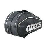 Apacs Double Compartment Racket Bag - D2611 Black/Silver