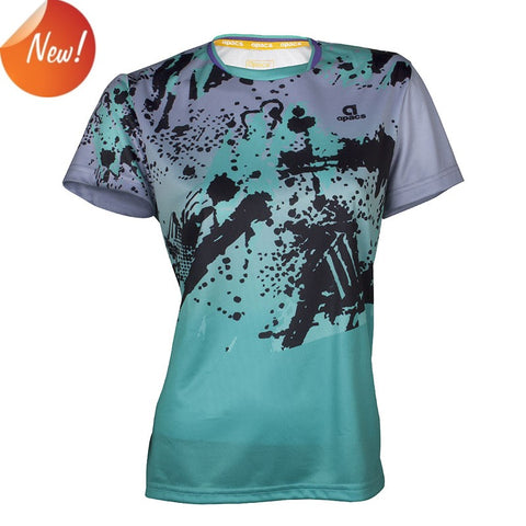 Apacs Ladies Dry-Fast T-Shirt (RN366G) - Grey/Green