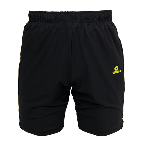 Apacs Black Shorts Green Trim (AP096)