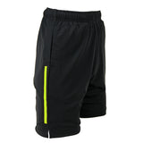 Apacs Black Shorts Green Trim (AP096)