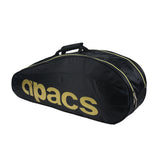 Apacs Double Compartment Racket Bag - D2611 Black/Gold