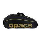 Apacs Double Compartment Racket Bag - D2611 Black/Gold