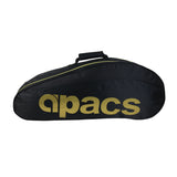 Apacs Double Compartment Racket Bag - D2611 Black/Gold