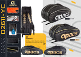 Apacs Double Compartment Racket Bag - D2611 Black/Gold